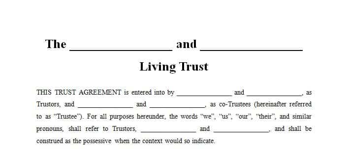 Sample of Brecksville, Ohio Trust Agreement